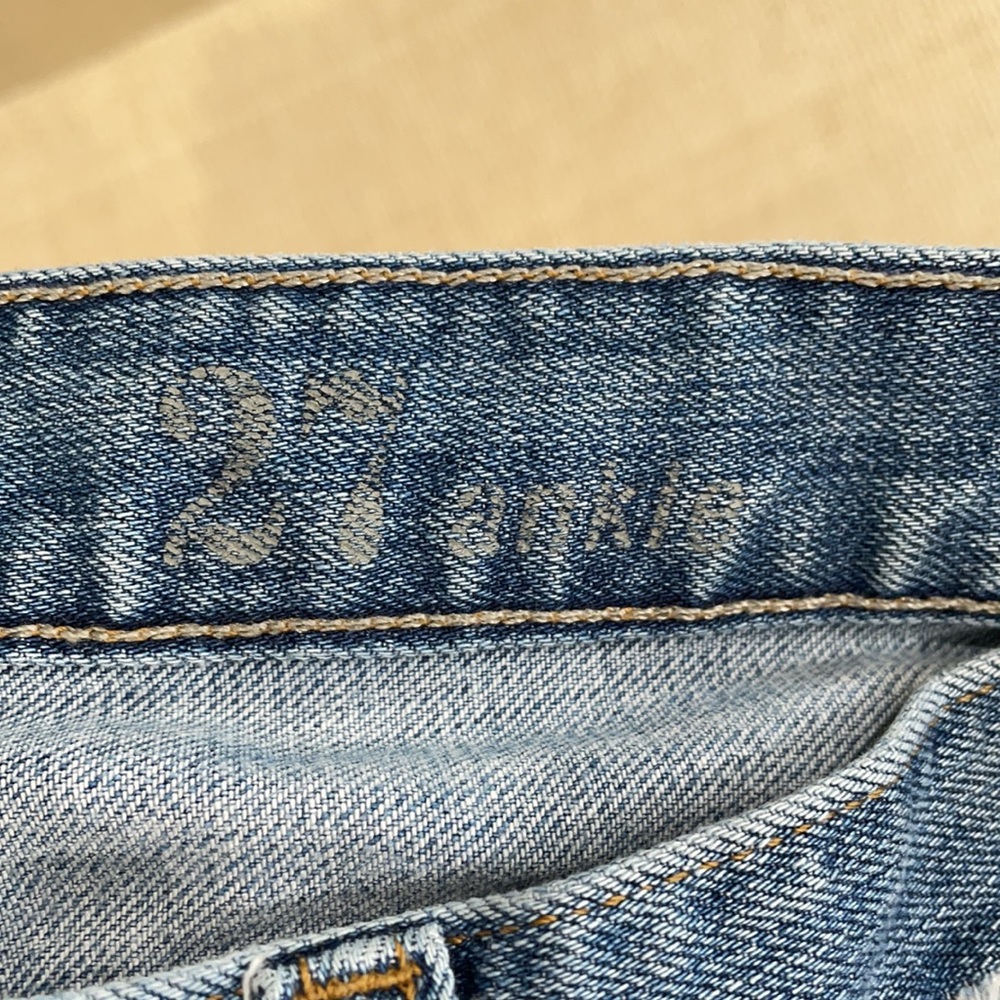 J. Crew Toothpick Ankle Distressed Jeans Size 27 - Picture 8 of 9